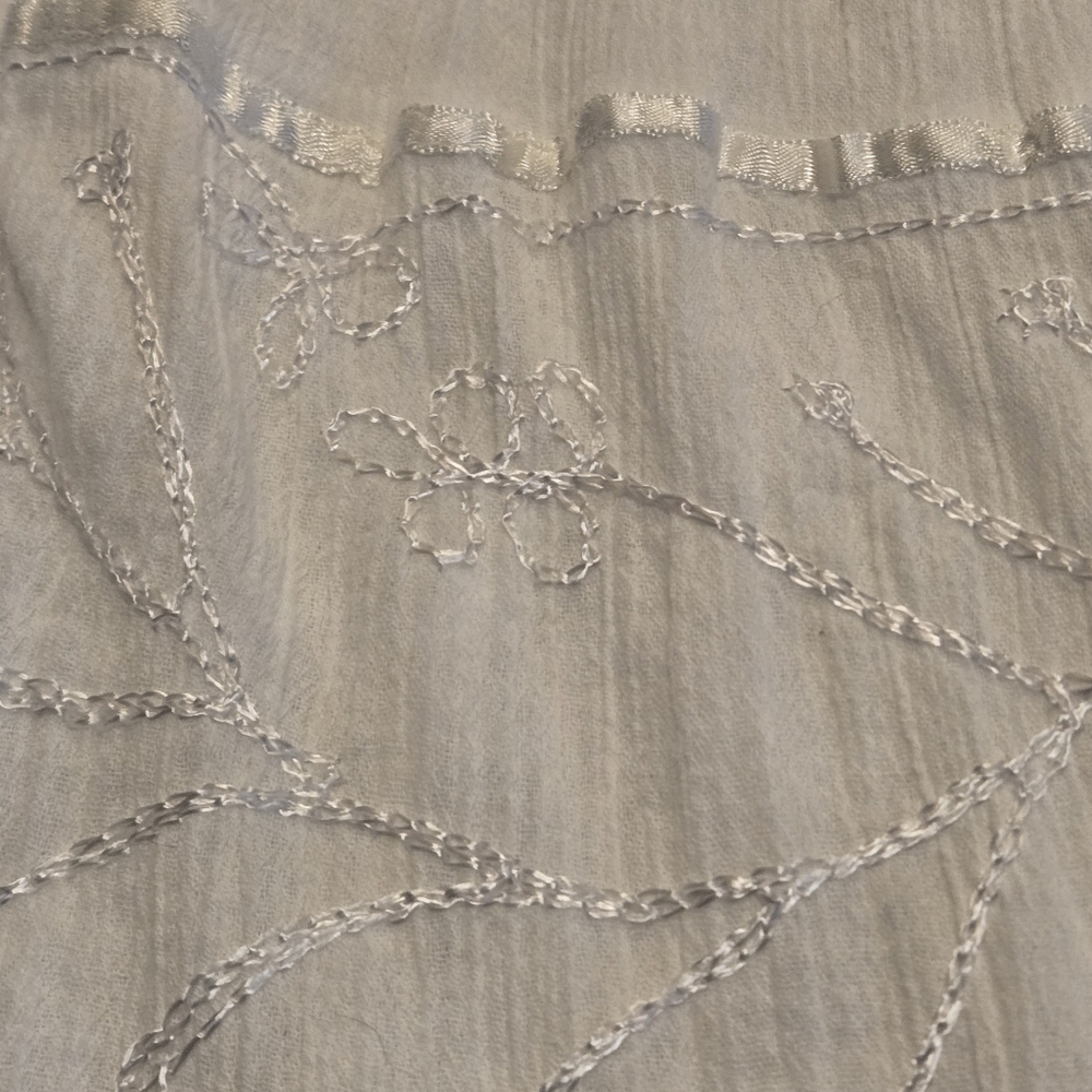Sand N Sun Women’s Small White Tiered Midi Skirt Lightweight Cotton Boho Style - Picture 7 of 15